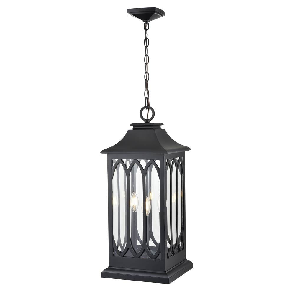 Millennium Lighting 88104-PBK Powder Coated Black Outdoor Hanging Lantern Image 4