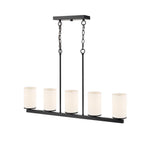 Millennium Lighting 2725WG-MB Matte Black Verlana 35'' 5-light Linear Chandelier - Matte Black Image 5