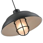 Millennium Lighting RWHCGC17-SB Satin Black R-series 17'' Wide 1-light Indoor/outdoor Warehouse Cord Hung Shade - Satin Black Image 3