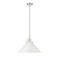 Millennium Lighting 20901-PN/MW Polished Nickel,Matte White Pendant Light Image 1