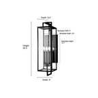 Millennium Lighting 280003-TBK Textured Black Outdoor Wall Sconce Image 2