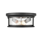 Millennium Lighting 4402-PBK Powder Coat Black Outdoor Flush Mount Image 1