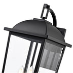 Millennium Lighting 6303-PBK Powder Coated Black Houston 24'' High 3-light Outdoor Wall Lantern - Powder Coated Black Image 4