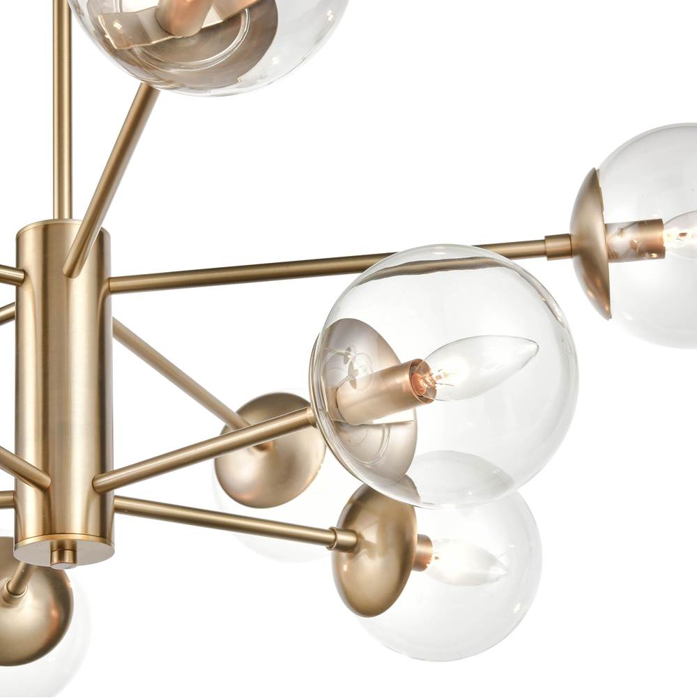 Millennium Lighting 8150-MG Modern Gold 10 Light Chandelier Image 4