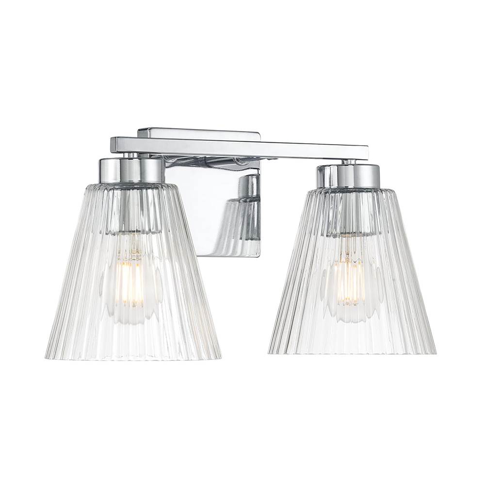 Millennium Lighting 63002-CH Chrome Riville 13.75'' Wide 2-light Vanity Image 1
