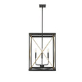 Millennium Lighting 13704-MB/PMG Matte Black,Painted Modern Gold Pendant Light Image 1