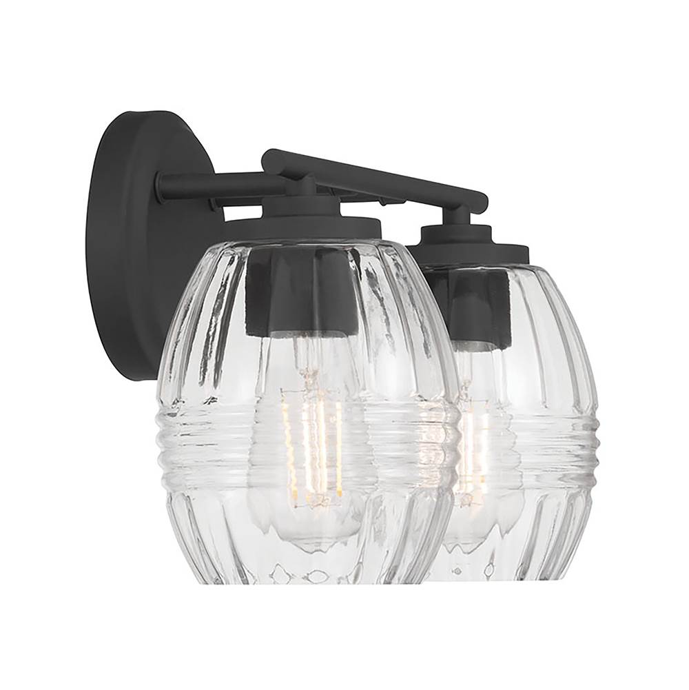 Millennium Lighting 9992-MB Matte Black Miravelle 14'' Wide 2-light Vanity Image 7