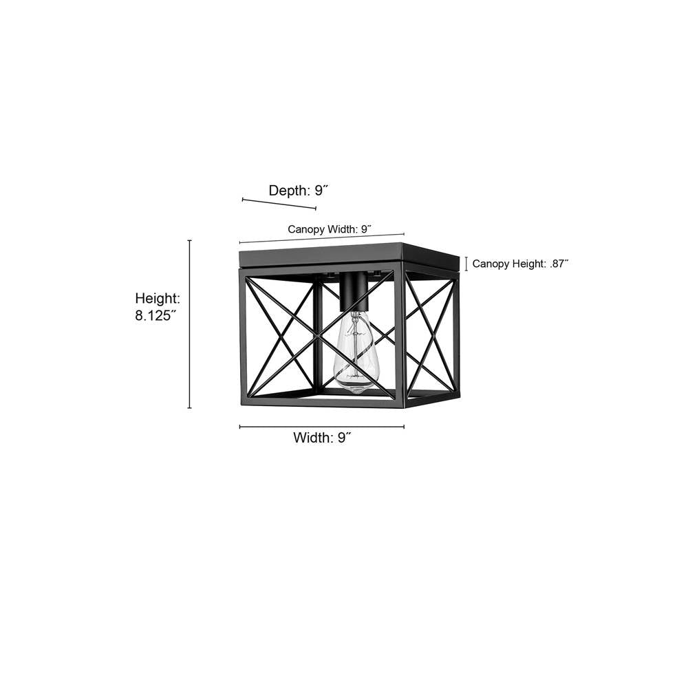 Millennium Lighting 94101-MB Matte Black Flushmount Ceiling Light Image 2