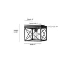 Millennium Lighting 94101-MB Matte Black Flushmount Ceiling Light Image 2