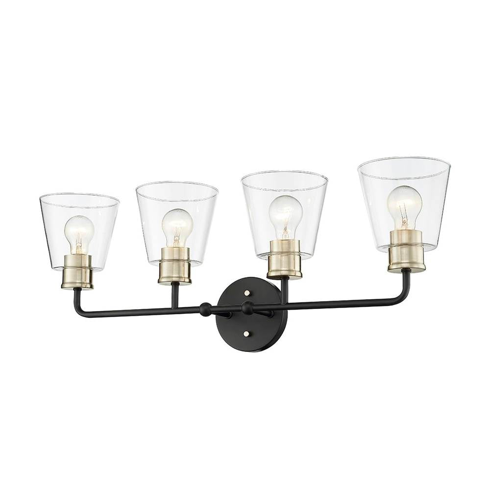Millennium Lighting 9134-MB/MG Matte Black Modern Gold Vanity Image 3