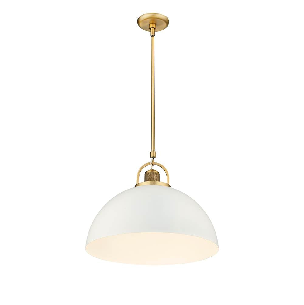 Millennium Lighting 20991-VB/MW Vintage Brass,Matte White Pendant Light Image 4