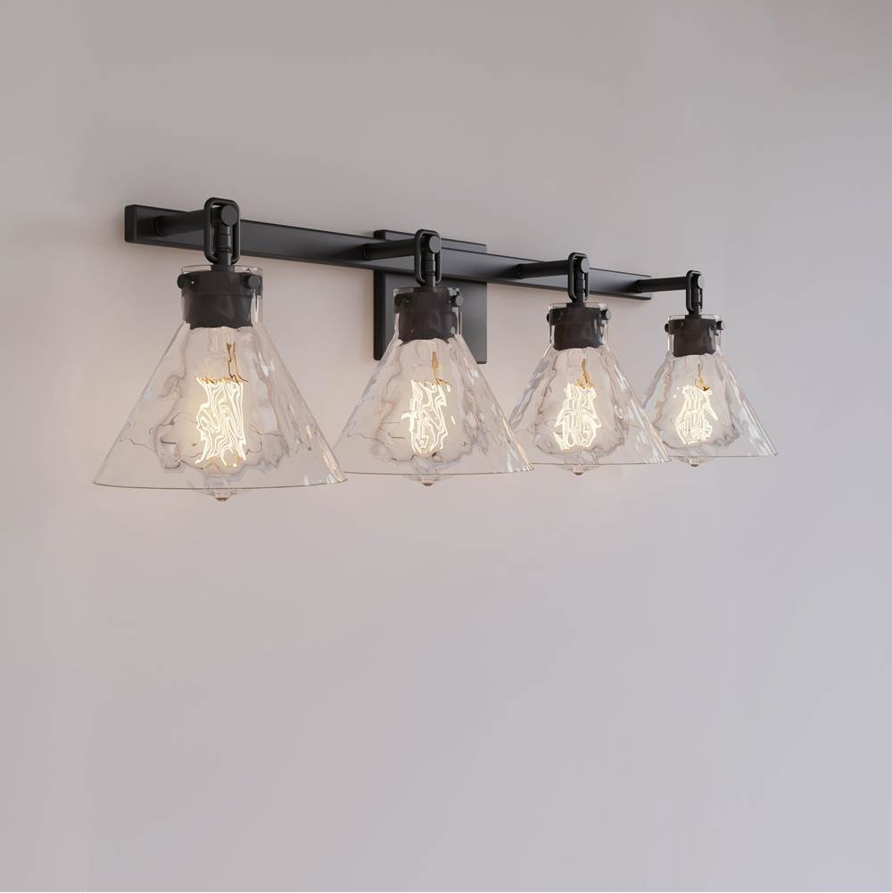 Millennium Lighting 20004-MB Matte Black Barlon 34.75'' 4-light Vanity - Matte Black Image 4