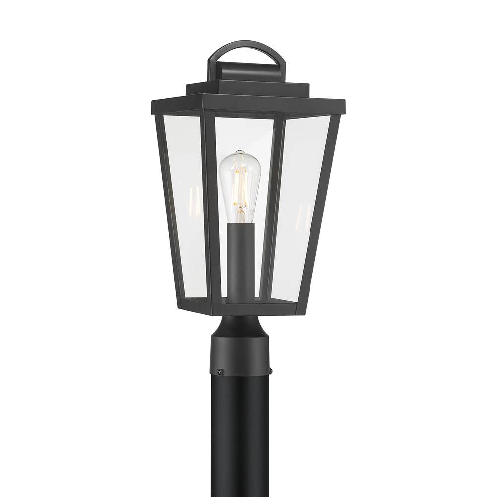 Millennium Lighting 68401-PBK Powder Coated Black Brenwick 17.75'' High 1-light Outdoor Post Lantern Image 1