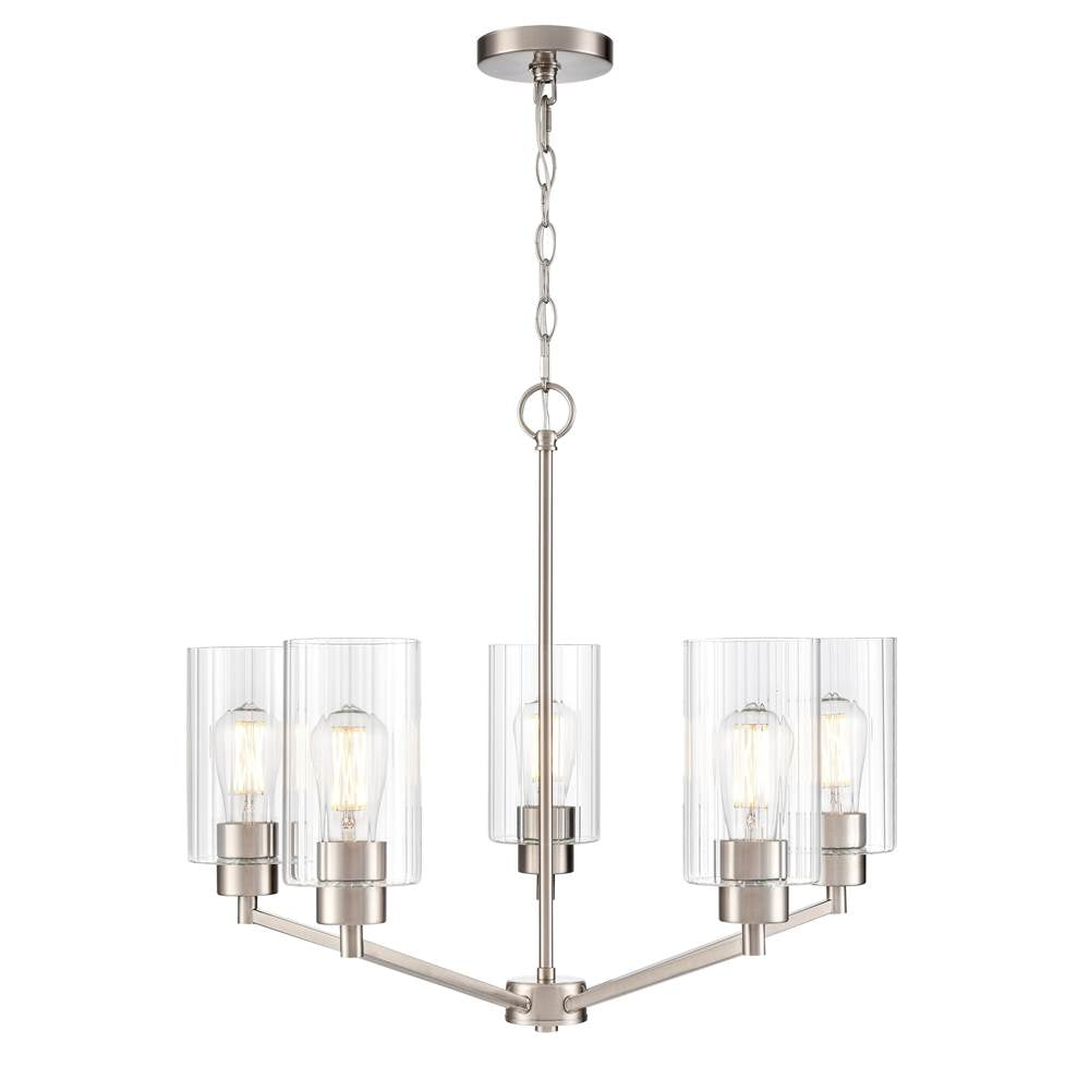 Millennium Lighting 9515-BN Brushed Nickel Beverlly 26'' Wide 5-light Chandelier - Brushed Nickel Image 1