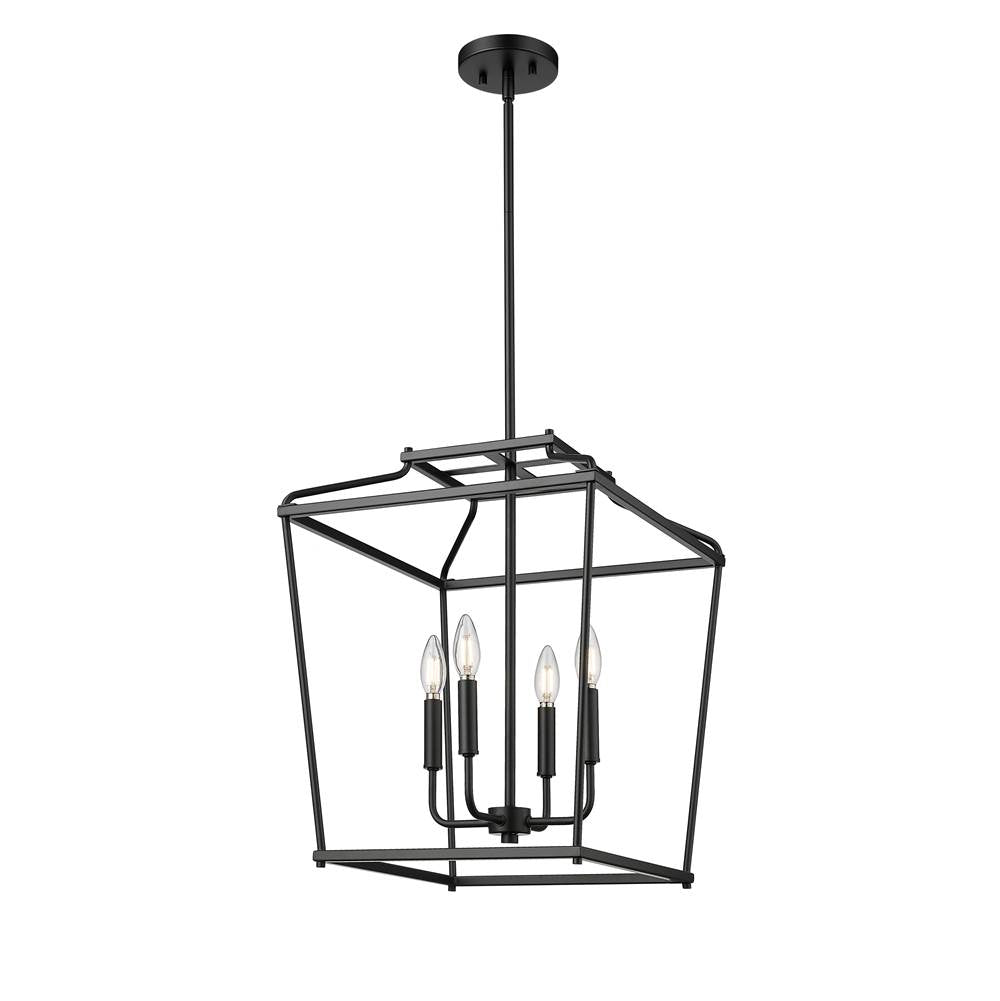 Millennium Lighting 19004-MB Matte Black Nellita 16'' Wide 4-light Pendant - Matte Black Image 1