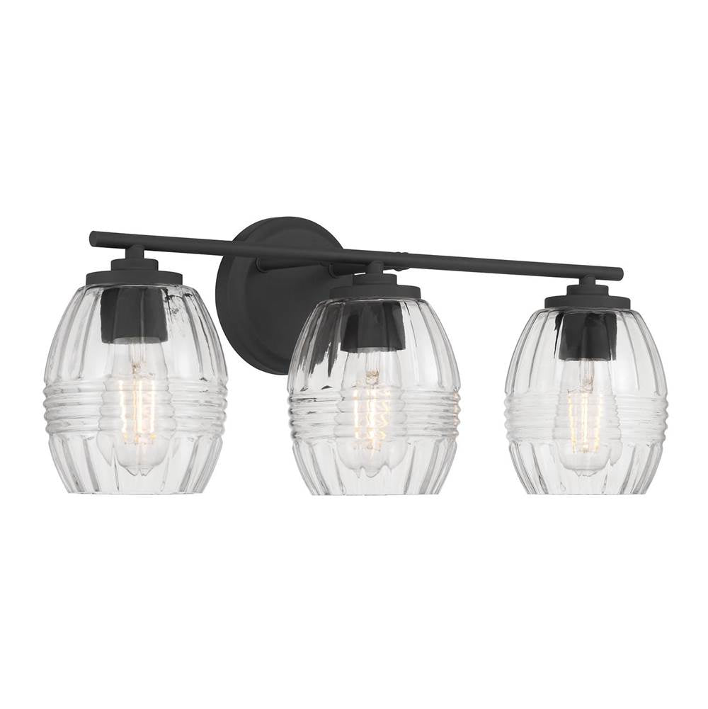 Millennium Lighting 9993-MB Matte Black Miravelle 22.25'' Wide 3-light Vanity Image 8
