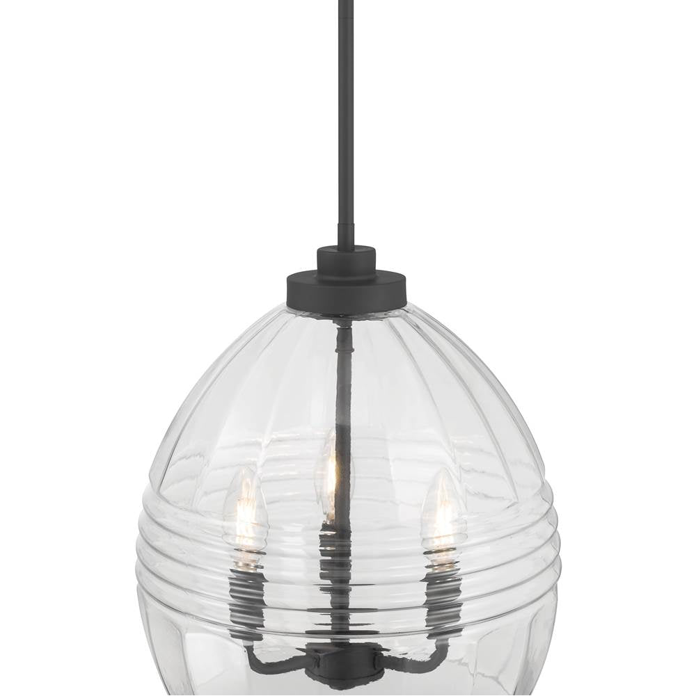 Millennium Lighting 9983-MB Matte Black Miravelle 13'' Wide 3-light Pendant Image 6