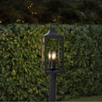 Millennium Lighting 402303-PBK Powder Coated Black Halston 20.5'' High 3-light Outdoor Post Lantern Image 4