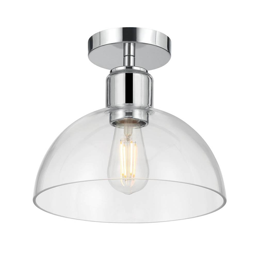 Millennium Lighting 6021-CH Chrome Knightsdale 10'' Wide 1-light Semi-flush Mount Image 7