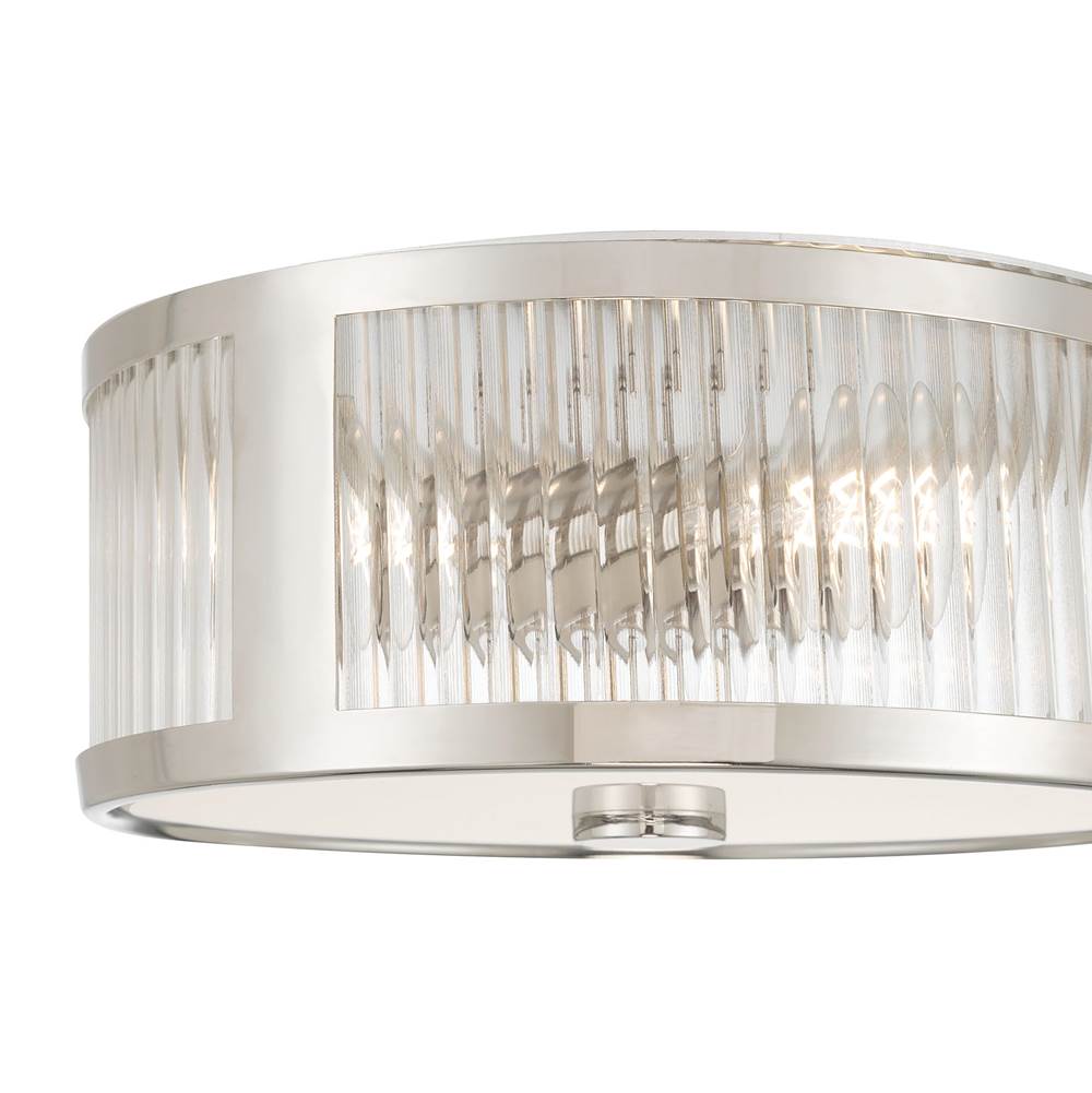 Millennium Lighting 23203-PN Polished Nickel Ardezia 11.75'' Wide 3-light Flush Mount Image 5