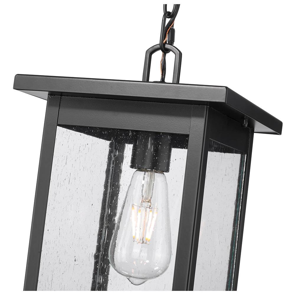 Millennium Lighting 4125-PBK Powder Coated Black Outdoor Hanging Lantern Image 3
