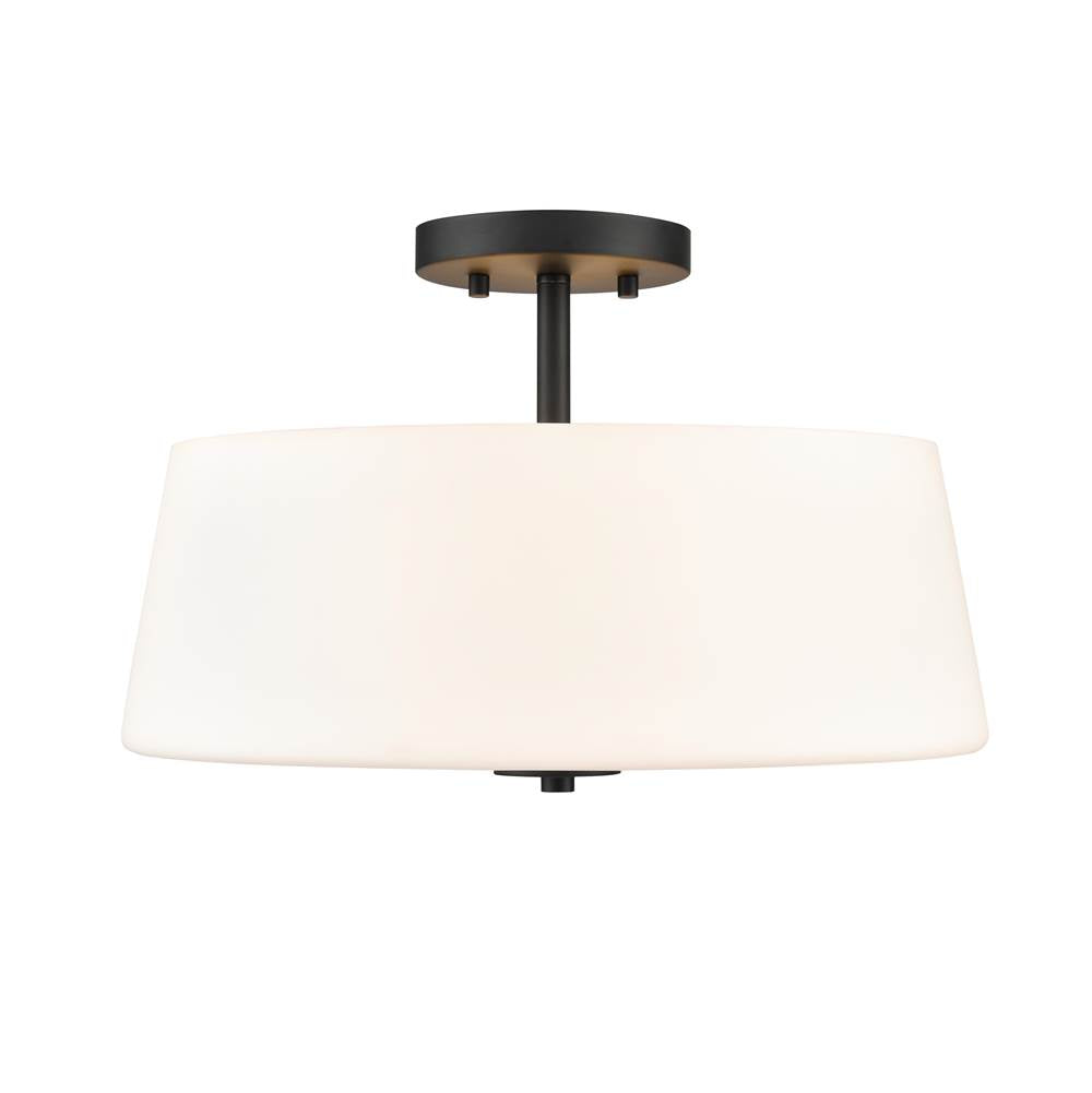 Millennium Lighting Laphia 15.75'' Wide 3-light Semi Flush - Brushed Nickel