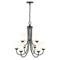 Millennium Lighting 9809-MB Matte Black Ivey Lake 9-light Chandelier Ceiling Light Matte Black Image 1
