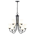 Millennium Lighting 9809-MB Matte Black Ivey Lake 9-light Chandelier Ceiling Light Matte Black Image 1