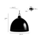Millennium Lighting 99206-BLSS Black Stainless Steel Pendant Light Image 3