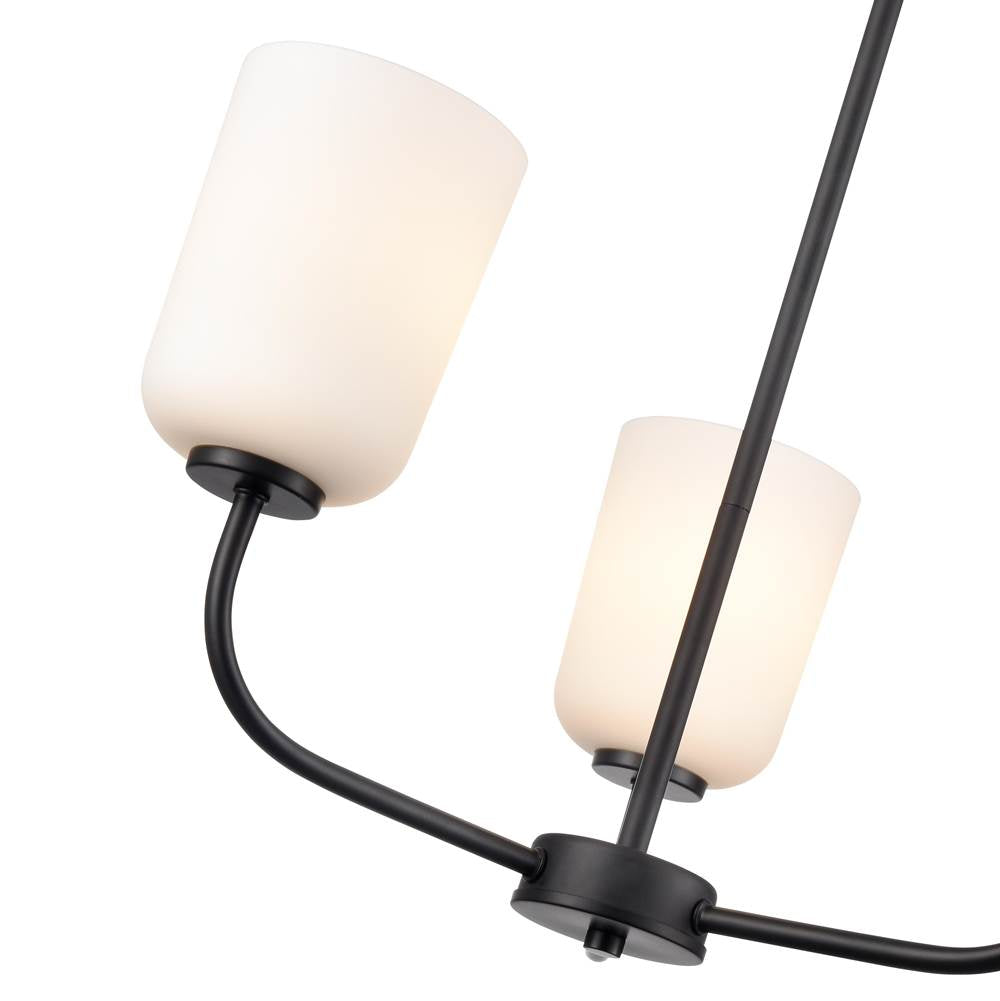 Millennium Lighting 214003-MB Matte Black Laphia 21'' Wide 3-light Chandelier - Matte Black Image 4