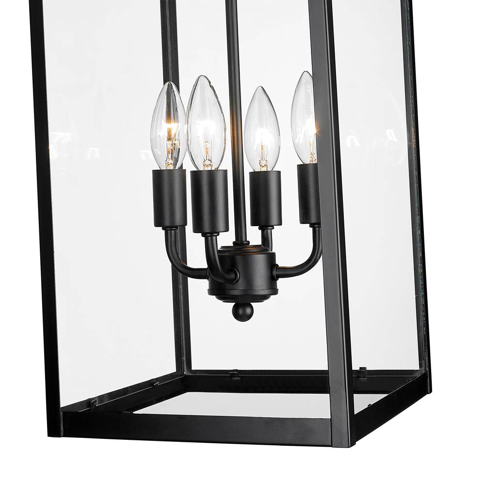 Millennium Lighting 42605-PBK Powder Coated Black Outdoor Hanging Lantern Image 3