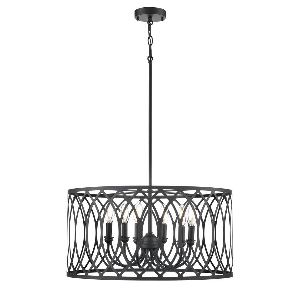 Millennium Lighting Arelyn 23'' Wide 6-light Pendant - Matte Black