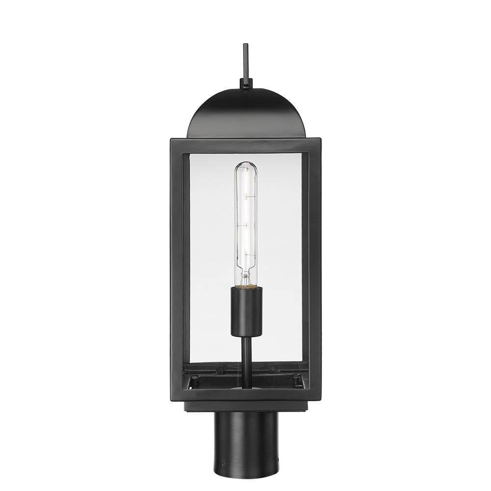 Millennium Lighting 194201-PBK Powder Coated Black Beaufort 21.25'' High 1-light Outdoor Post Lantern - Powder Coated Black Image 6