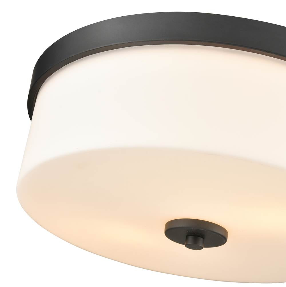 Millennium Lighting 214102-MB Matte Black Laphia 13.25'' Wide 2-light Flushmount - Matte Black Image 3