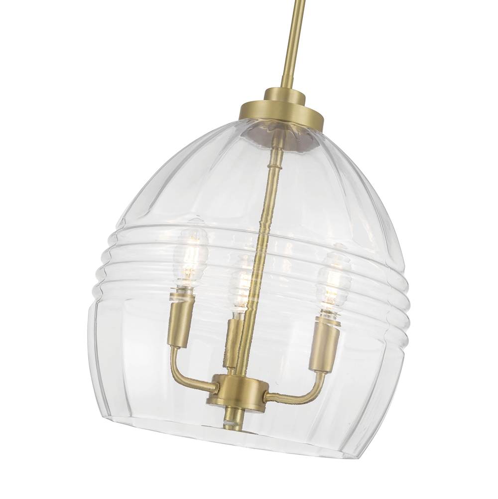 Millennium Lighting 9983-VB Vintage Brass Miravelle 13'' Wide 3-light Pendant Image 5