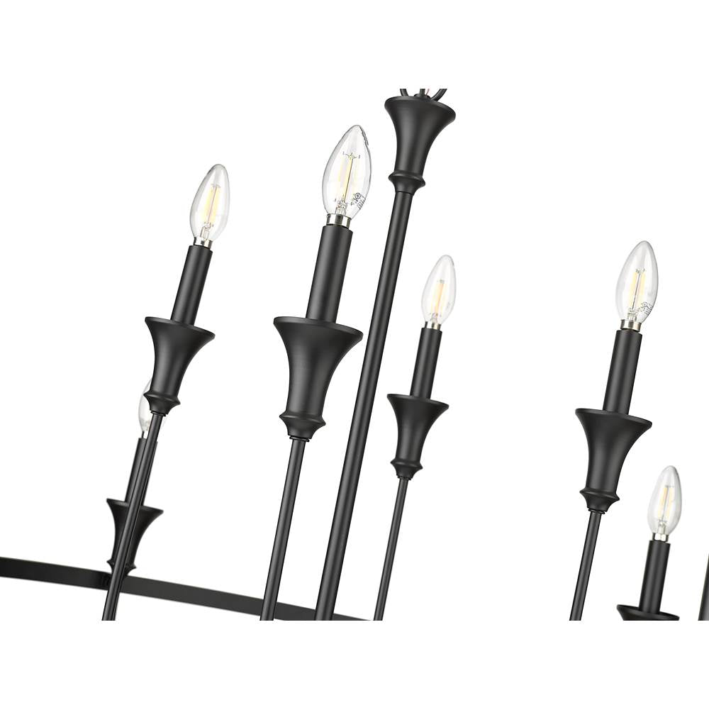 Millennium Lighting 28108-MB Matte Black Chandelier Ceiling Light Image 3