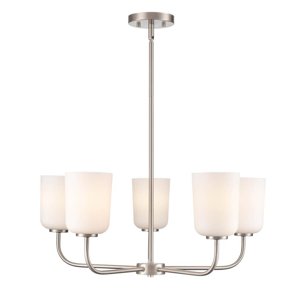 Millennium Lighting Laphia 27'' Wide 5-light Chandelier - Brushed Nickel