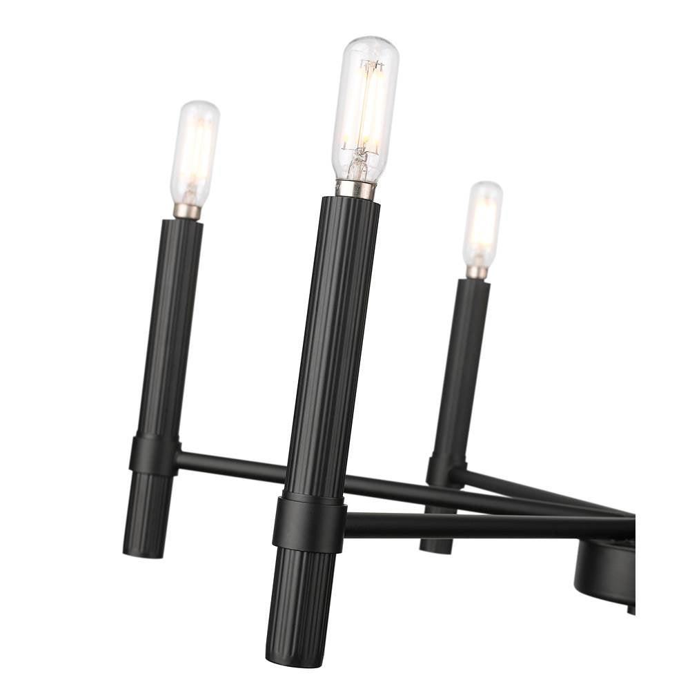 Millennium Lighting 25606-MB Matte Black Skyva 24.25'' Wide 6-light Chandelier - Matte Black Image 5