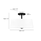 Millennium Lighting 214103-MB Matte Black Laphia 15.75'' Wide 3-light Semi Flush - Matte Black Image 2