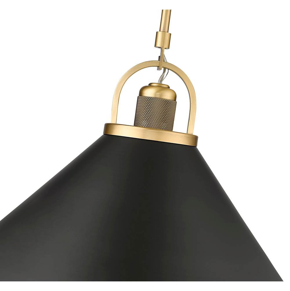 Millennium Lighting 20901-VB/MB Vintage Brass,Matte Black Pendant Light Image 3