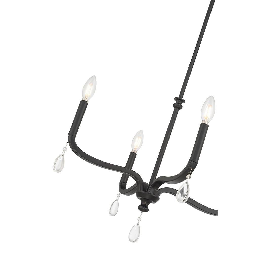 Millennium Lighting 220104-MB Matte Black Viremont 22'' Wide 4-light Chandelier Image 5