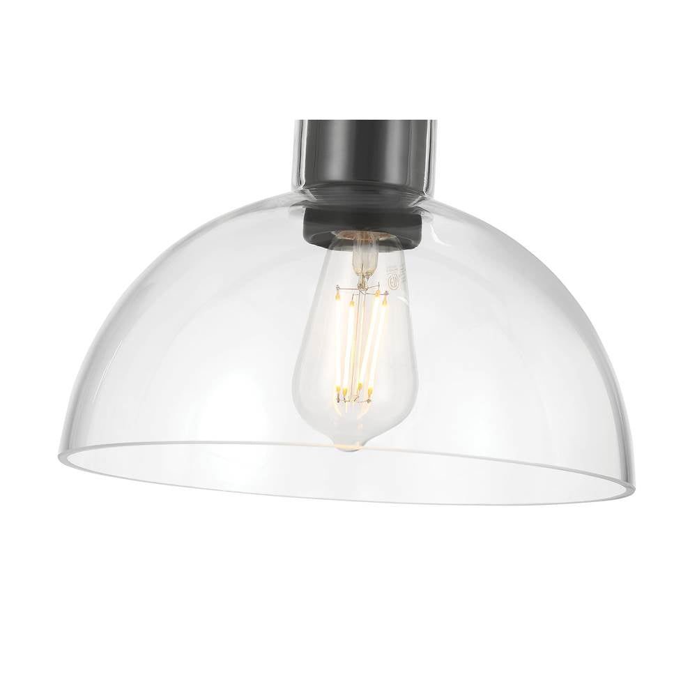 Millennium Lighting 6021-MB Matte Black Knightsdale 10'' Wide 1-light Semi-flush Mount Image 5