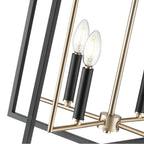 Millennium Lighting 91704-MB/MG Matte Black,Modern Gold Noelle 15'' Wide 4-light Pendant - Matte Black Image 5