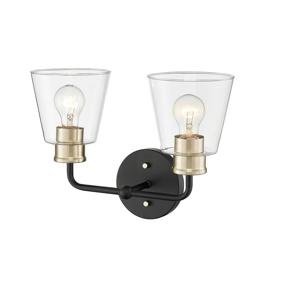 Millennium Lighting 9132-MB/MG Matte Black Modern Gold Vanity Image 3