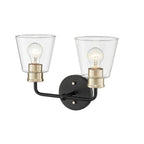 Millennium Lighting 9132-MB/MG Matte Black Modern Gold Vanity Image 3