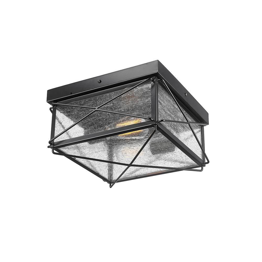 Millennium Lighting 42616-PBK Powder Coated Black Outdoor Flush Mount Image 3