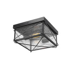Millennium Lighting 42616-PBK Powder Coated Black Outdoor Flush Mount Image 3