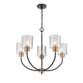 Millennium Lighting 9425-MB/MG Matte Black Modern Gold Chandelier Ceiling Light Image 1