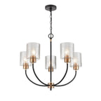 Millennium Lighting 9425-MB/MG Matte Black Modern Gold Chandelier Ceiling Light Image 1