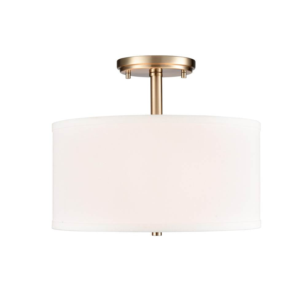 Millennium Lighting Guyten 13'' Wide 2-light Semi Flush - Brushed Nickel